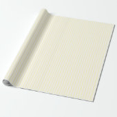 Pastel Lemon Yellow and White Stripes Pale Yellow Cadeaupapier (Uitgerold)