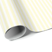 Pastel Lemon Yellow and White Stripes Pale Yellow Cadeaupapier (Rol Hoek)