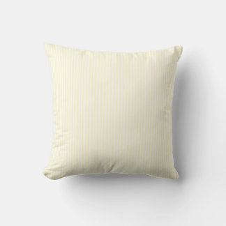 Pastel Lemon Yellow and White Stripes Pale Yellow Kussen