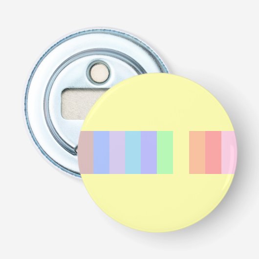 Pastel Lemon Yellow Button Flesopener (Voorkant)