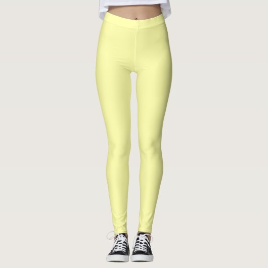 Pastel Lemon Yellow Leggings (Voorkant)
