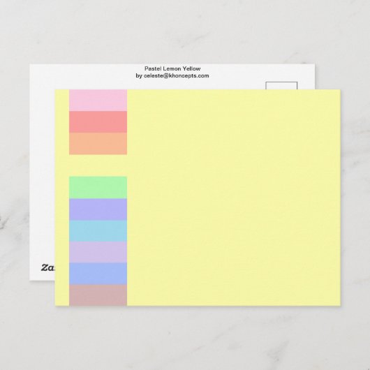Pastel Lemon Yellow Stripes Briefkaart (Voorkant / Achterkant)