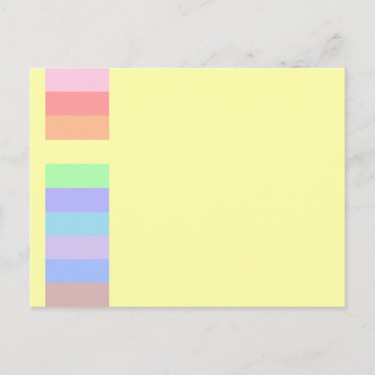 Pastel Lemon Yellow Stripes Briefkaart (Voorkant)