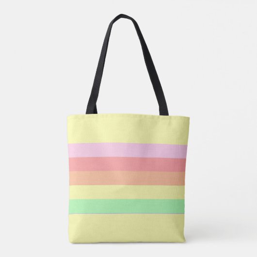 Pastel Lemon Yellow Tote Bag (Achterkant)