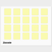 Pastel Lemon Yellow Vierkante Sticker (Vel)