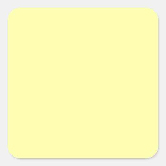 Pastel Lemon Yellow Vierkante Sticker (Voorkant)