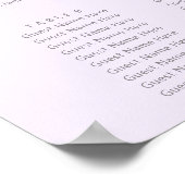 Pastel Lente Bloem Bruiloft Zitgrafiek Poster (Hoek)