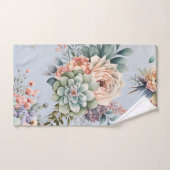 PASTEL LENTE BLOEMBLAUW BADKAMER HANDDOEK SET (Handdoek)