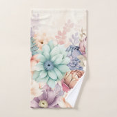 PASTEL LENTE BLOEMEN BADKAMER HANDDOEK SET (Handdoek)