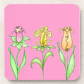 Pastel Lente Bloemen Bier Onderzetter (Voorkant)