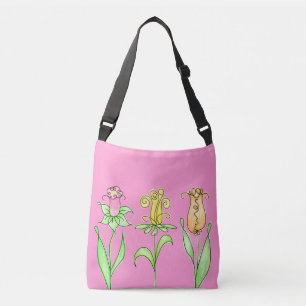 Pastel Lente Bloemen Crossbody Tas