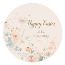 Pastel Lente Bloemen Gelukkig Pasen