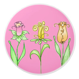 Pastel Lente Bloemen Keramische Knop