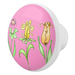 Pastel Lente Bloemen Keramische Knop