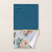 PASTEL LENTE BLOEMEN NAVY 2 BADKAMER HANDDOEK SET (Handdoek)