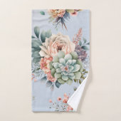 PASTEL LENTE BLOEMEN NAVY BADKAMER HANDDOEK SET (Handdoek)