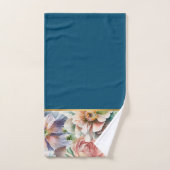 PASTEL LENTE BLOEMEN NAVY BADKAMER HANDDOEK SET (Handdoek)