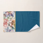 PASTEL LENTE BLOEMEN NAVY BADKAMER HANDDOEK SET (Handdoek)