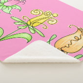 Pastel Lente Bloemen Sherpa Deken (3/4)