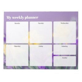 Pastel lente, bloemendagplanner notitieblok