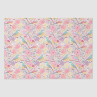 Pastel lente bloemenpatroon 02 tissuepapier