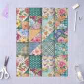 Pastel lente bloemige patchwork decoupage papier (Craft)