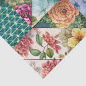 Pastel lente bloemige patchwork decoupage papier (Detail)