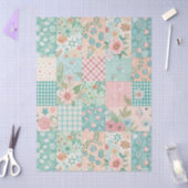 Pastel lente bloemige patchwork decoupage papier (Craft)
