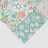 Pastel lente bloemige patchwork decoupage papier (Detail)