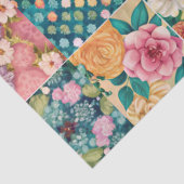Pastel lente bloemige patchwork decoupage papier (Detail)