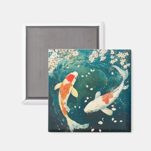 Pastel Lente Koi Bloesem Magneet