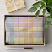 Pastel lente plaid tissuepapier (Geschenk)