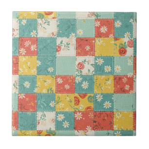 Pastel Lente Roos Patroon Tegeltje