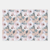 Pastel Lente Waterverf Bloemen Rozen Inpakpapier Vel (Voorkant 3)