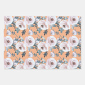 Pastel Lente Waterverf Bloemen Rozen Inpakpapier Vel (Voorkant 3)