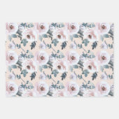 Pastel Lente Waterverf Bloemen Rozen Inpakpapier Vel (Voorkant 2)