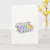 Pastel Lentekartonnen Eierdoos Kaart (Gele Bloem)