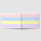 Pastel-lentestripes Gastenboek (Volledig)