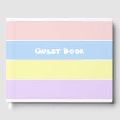 Pastel-lentestripes Gastenboek (Voorkant)