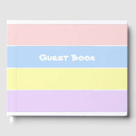 Pastel-lentestripes Gastenboek