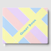 Pastel-lentestripes Gastenboek (Voorkant)