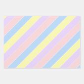 Pastel-lentestripes Inpakpapier Vel (Voorkant 2)