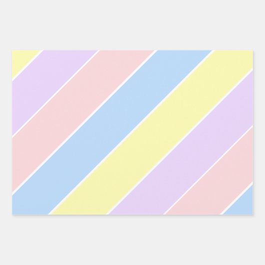 Pastel-lentestripes Inpakpapier Vel (Voorkant 2)