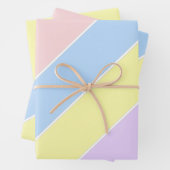 Pastel-lentestripes Inpakpapier Vel (In situ)