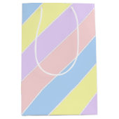 Pastel-lentestripes Medium Cadeauzakje (Voorkant)