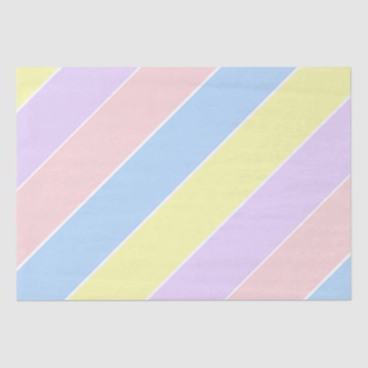Pastel-lentestripes Tissuepapier (Voorkant)