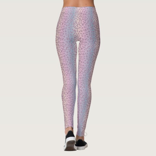 Pastel Leopard Print Leggings (Achterkant)