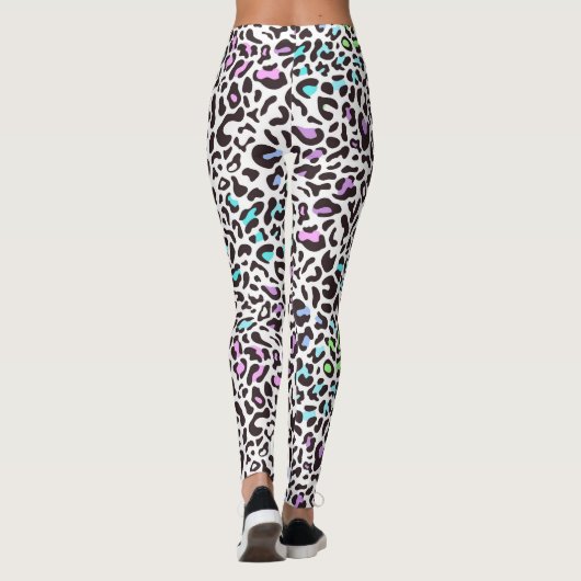 Pastel Leopard Print Leggings (Achterkant)