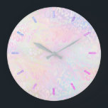 pastel leopard skin large klok<br><div class="desc">moderne muurklok voor vingerafdrukken</div>