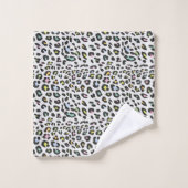 Pastel Leopard Spot Patroon Bad Handdoek (Wasdoekje)
